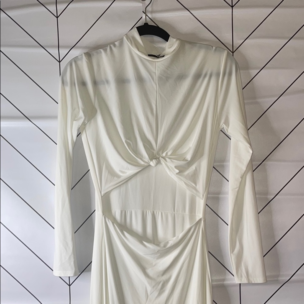 Floor length white dress